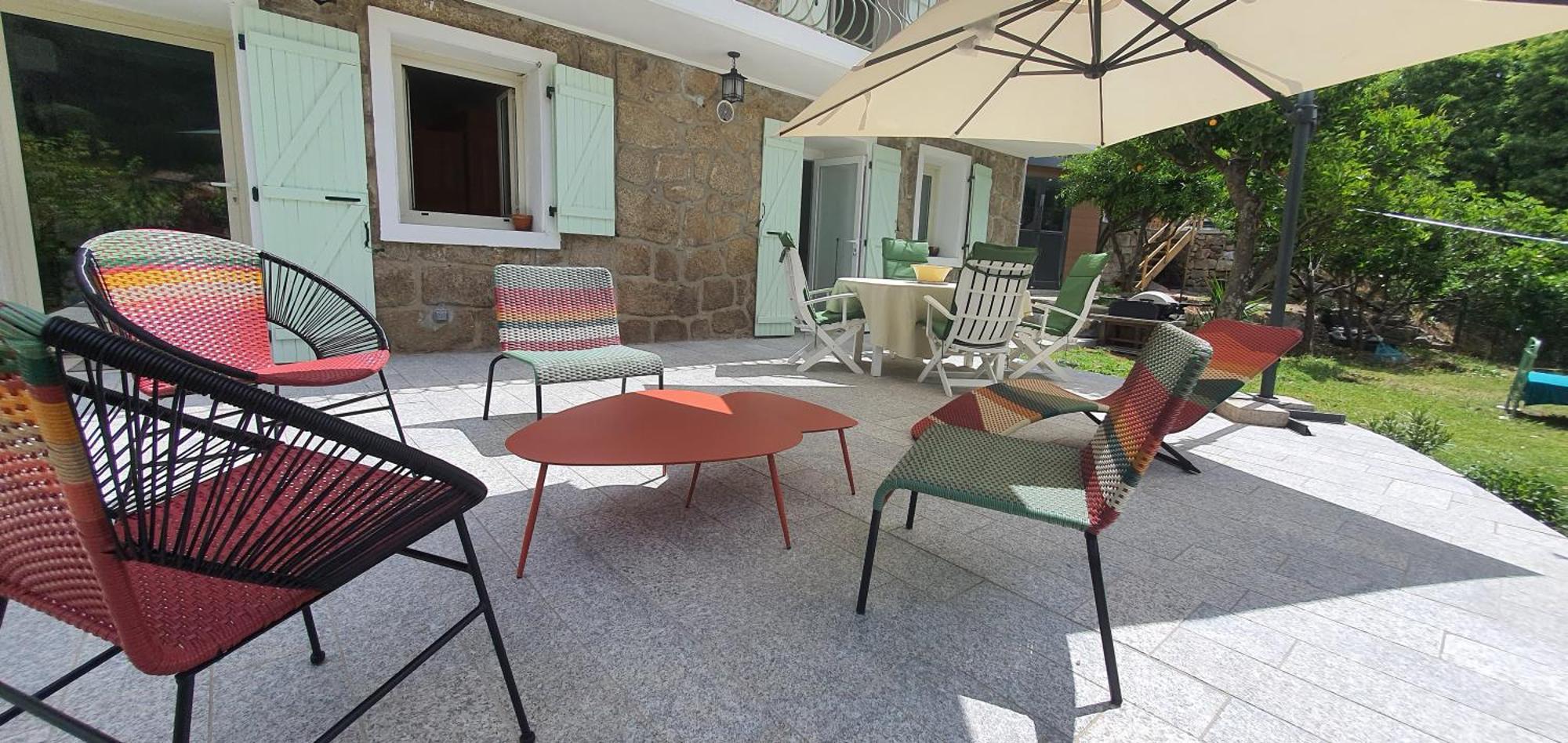 Charmant appartement en Rez de jardin Sartène Extérieur photo